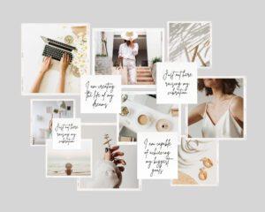 Modern Chic Mood board Vision Board Photo Collage